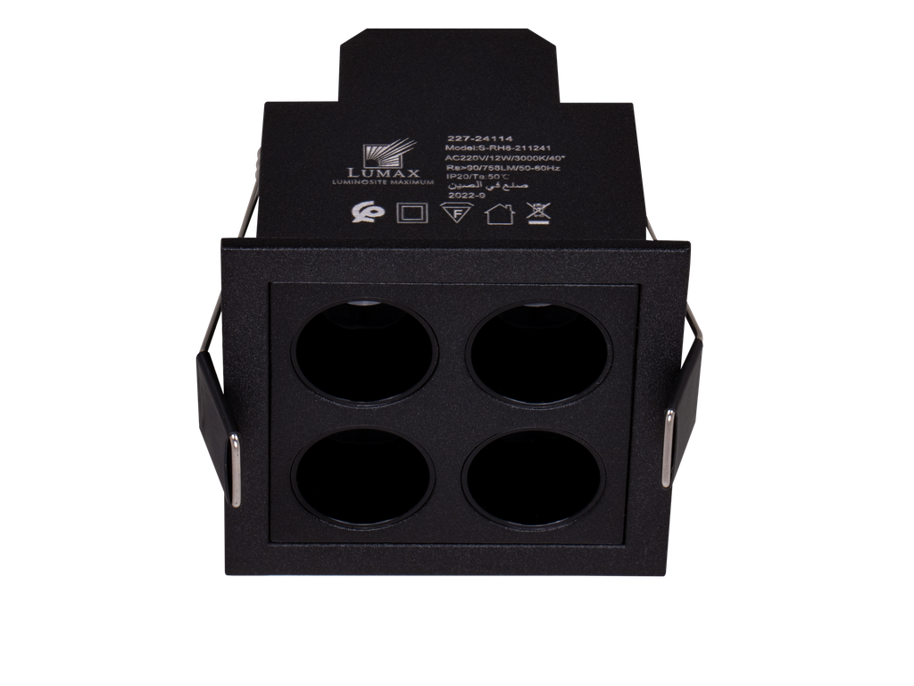 227-24114-SPOT LINEAIRE LED A ENCASTRER FIXE CARRE 220V 40°