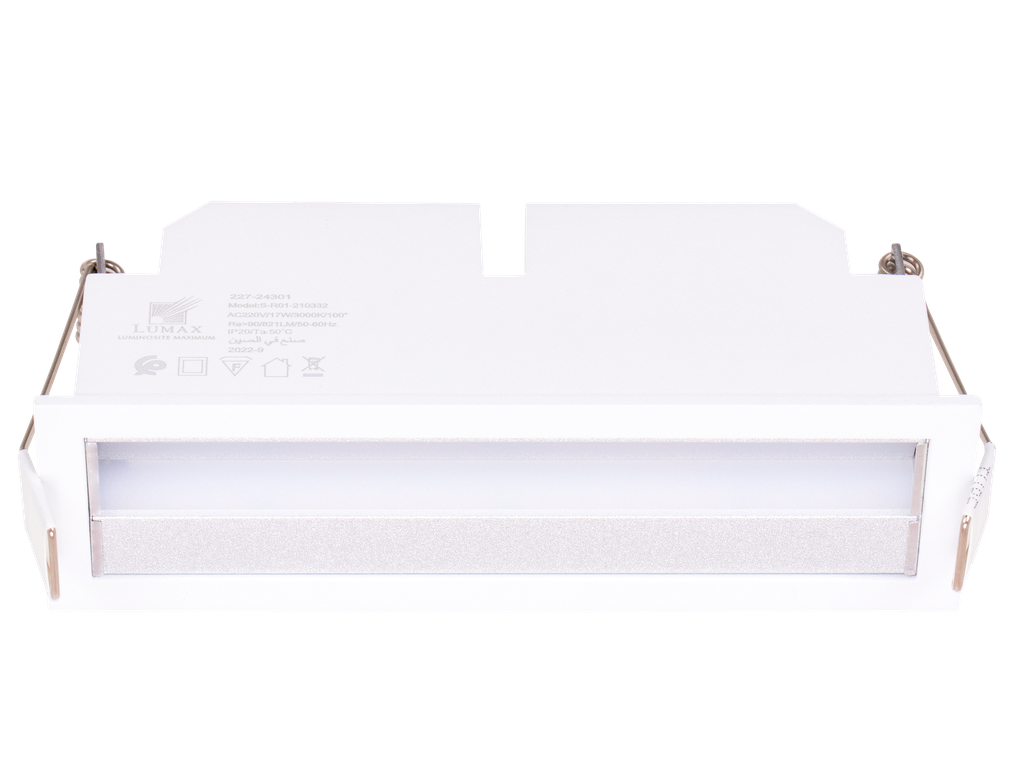 227-24301-SPOT LINEAIRE WALL WASHER LED A ENCASTRER FIXE RECTANGULAIRE 220V 100°