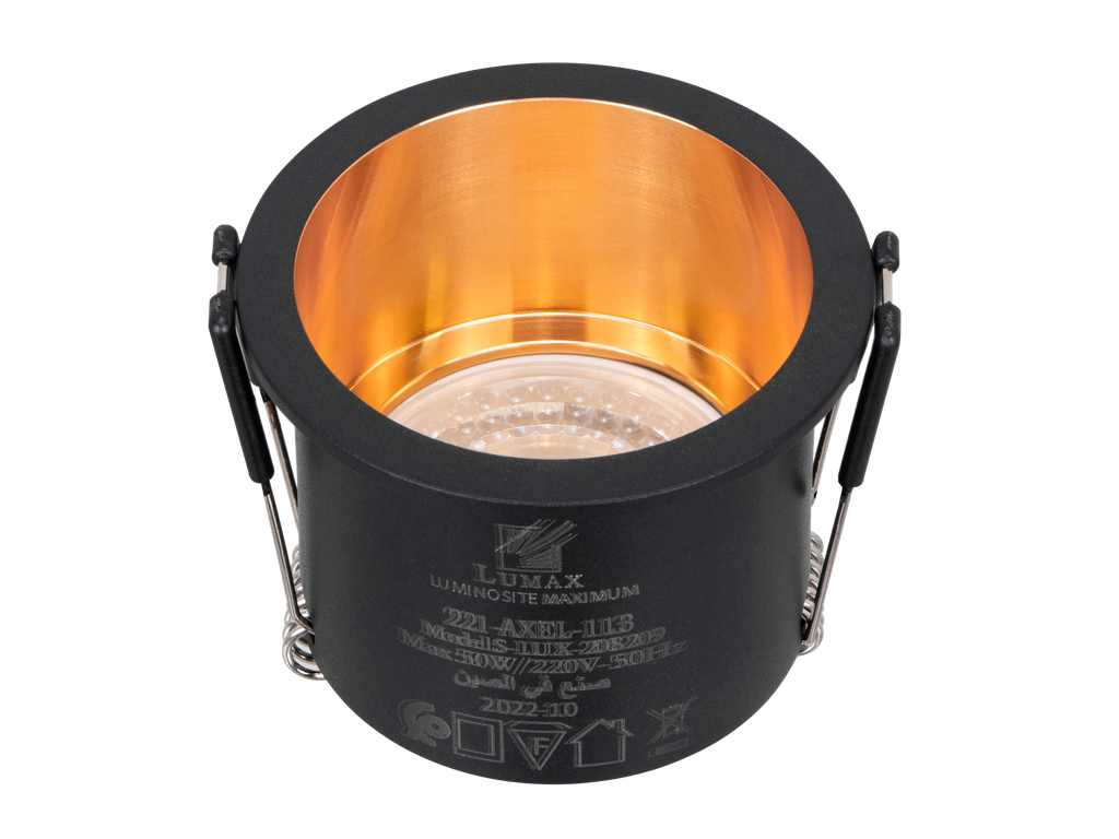 221-AXEL-113-CADRE SPOT MR16 FIXE A ENCASTRER ROND ALUMINIUM