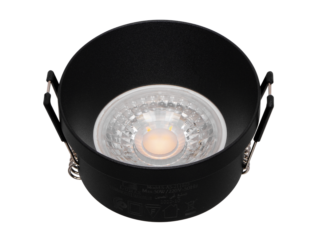 221-MALE-143-CADRE SPOT MR16 FIXE A ENCASTRER ROND ALUMNIUM