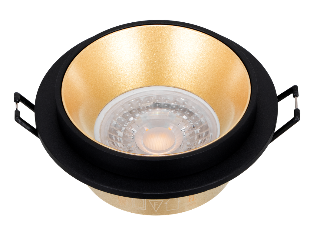 221-FICUS-154-CADRE SPOT GU10 FIXE A ENCASTRER ROND ALUMINIUM