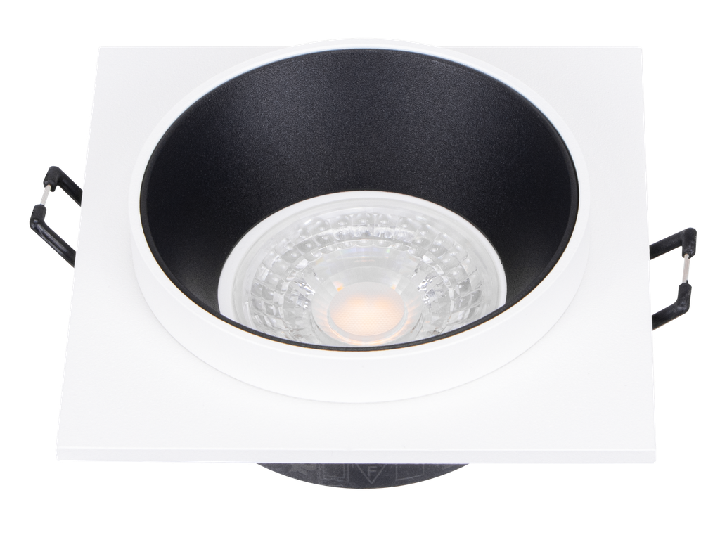 221-FICUS-240-CADRE SPOT MR16 FIXE A ENCASTRER CARRE ALUMINIUM