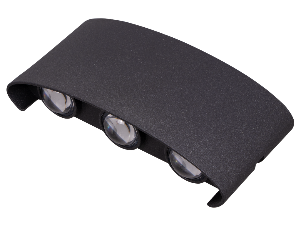 [32-2-BLEUET-136] 32-2-BLEUET-136-APPLIQUE LED D'EXTERIEUR IP54 220V (3X2W, 3000K, GRIS FONCE)