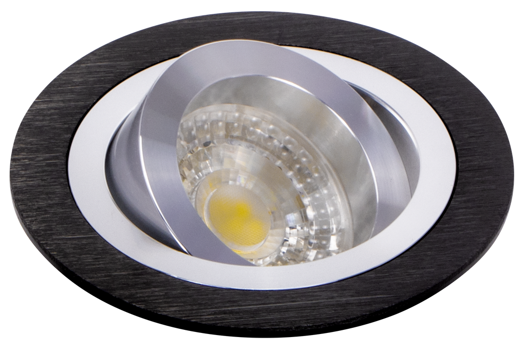 22-1-FUEVA-R-BK-SPOT MR16 A ENCASTRER ROND ORIENTABLE ALUMINIUM