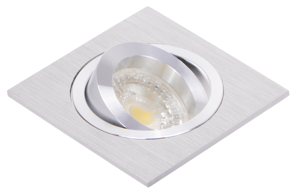 22-1-FUEVA-S-SN-SPOT MR16 A ENCASTRER CARRE ORIENTABLE ALUMINIUM