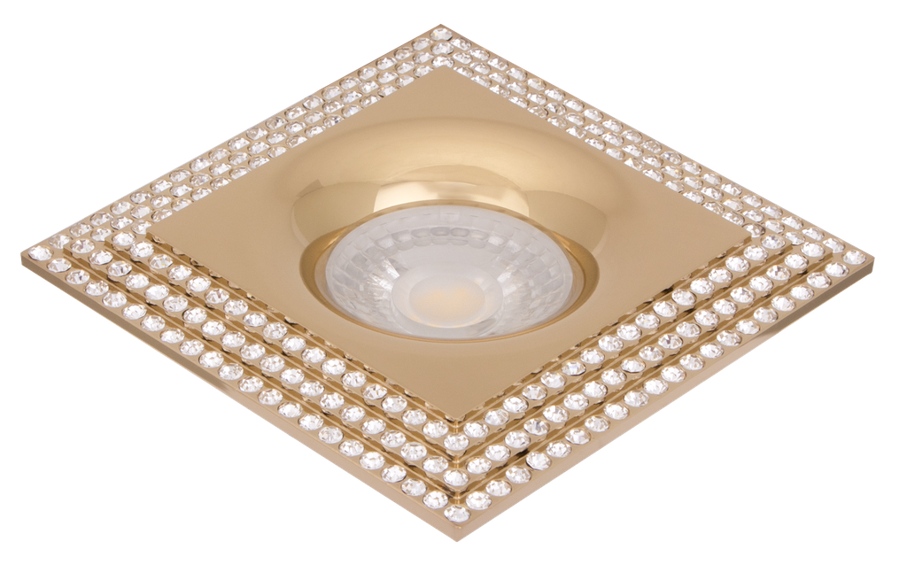 S-LUX-161769-SPOT MR16 A ENCASTRER CARRE ALUMINIUM+CRISTAL PRINYA