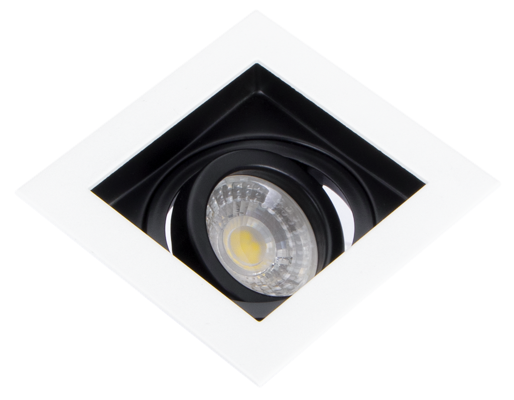 221-RENOKA-2633-SPOT GU10 A ENCASTRER CARRE ORIENTABLE ALUMINIUM