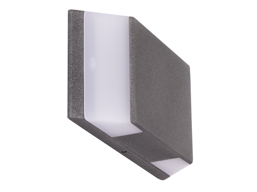 [J-AP4-310631] J-AP4-310631-APPLIQUE LED D'EXTERIEUR CARRE IP54 220V CARINGA (6W, 3000K, GRIS FONCE)