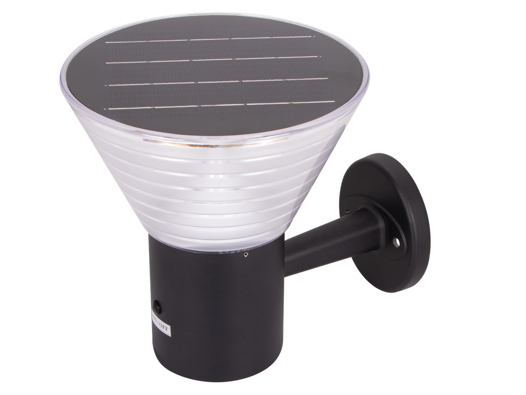 [J-AS-610530] J-AS-610530 APPLIQUE JARDIN SOLAIRE LED  IP65 LED 220V LOCANA (5W, 3000K, NOIR)