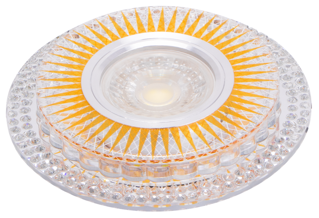 224-2601-882 SPOT MR16 A ENCASTRER ROND GLASS+CRISTAL + LED 3W VIOLETTE