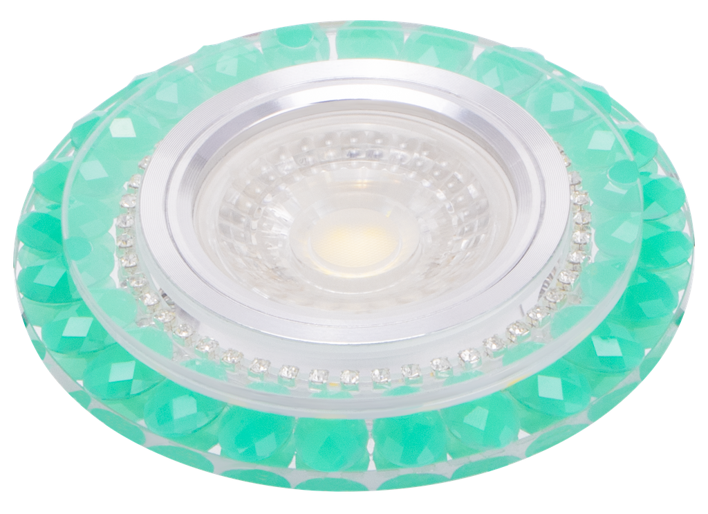 224-3012-862 SPOT MR16 A ENCASTRER ROND CRISTAL+PERLE + LED 3W VENETO