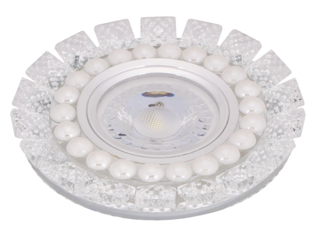 22-4-APIOS-722 SPOT MR16 A ENCASTRER ROND CRYSTAL + LED 3W