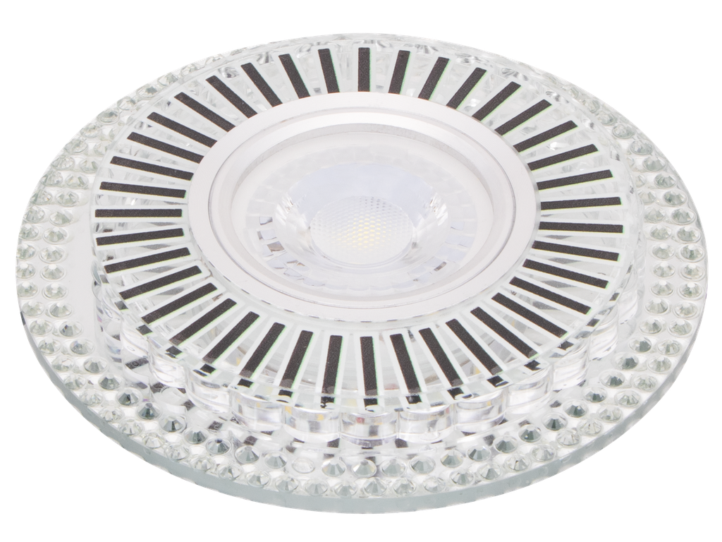 22-4-VITEX-26822 SPOT MR16 A ENCASTRER ROND 3D GLASS+CRYSTAL + LED 3W