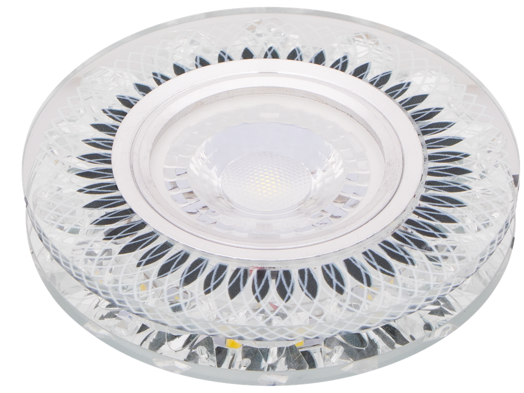 22-4-CASSIA-26822 SPOT MR16 A ENCASTRER ROND 3D GLASS+CRYSTAL + LED 3W