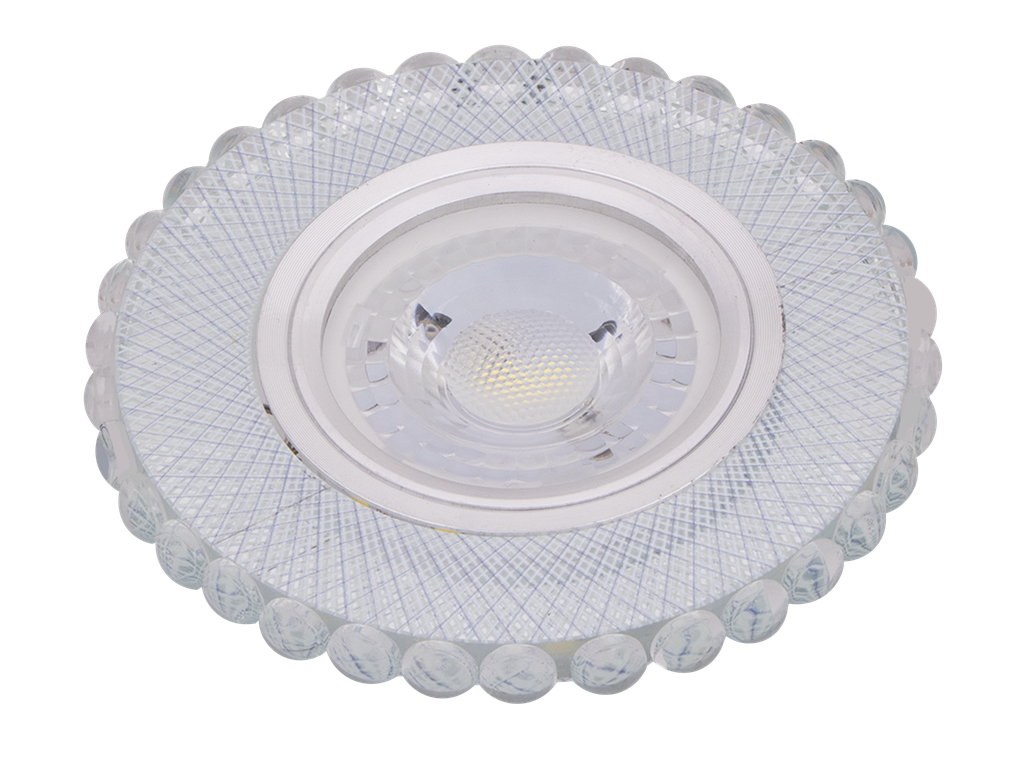 22-4-CLIVIA-26892 SPOT MR16 A ENCASTRER ROND 3D GLASS+CRYSTAL + LED 3W