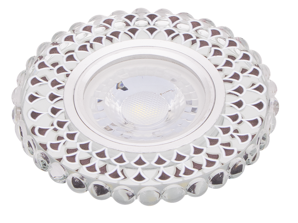 22-4-LYS-26822 SPOT MR16 A ENCASTRER ROND 3D GLASS+CRYSTAL + LED 3W