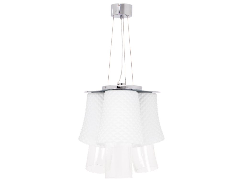 804-DELTA-003- LUSTRE 3XE27 220V VERRE BRIQUE D450H500