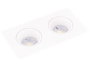 22-1-OSTANIA-2B-SPOT 2*GU10 A ENCASTRER RECTANGULAIRE ORIENTABLE PVC